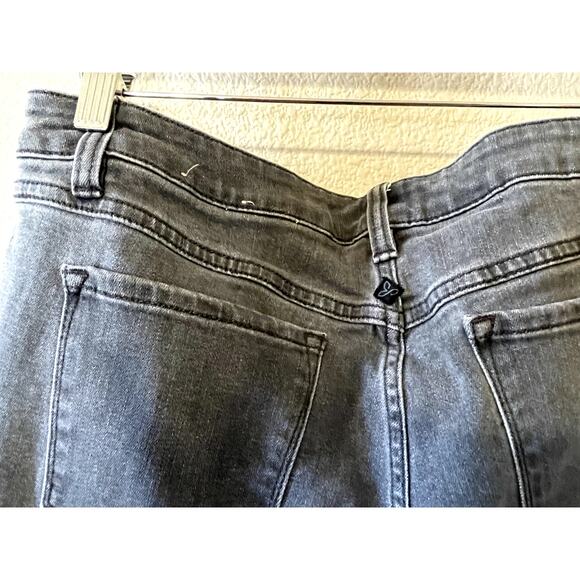 PrAna Charcoal Grey Kara Low Rise Semi Stretch Skinny Jeans Size 12 Y2K Punk - Picture 9 of 14